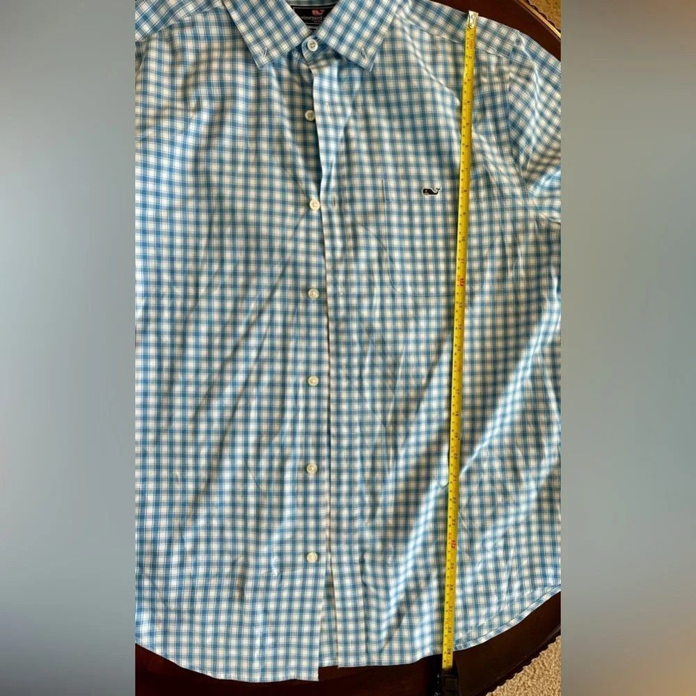 Vineyard Vines Men's Classic Fit Tucker Shirt USA Blue/White plaid Medium - Picture 13 of 14
